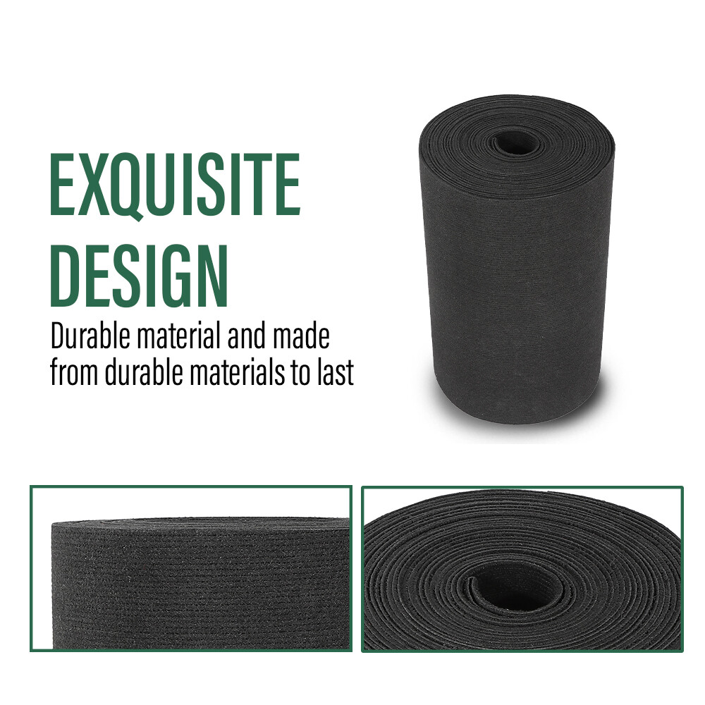 18" x 50' Ribbed Bunk Carpet / Marine Boat Trailer Runners / Outdoor - Black