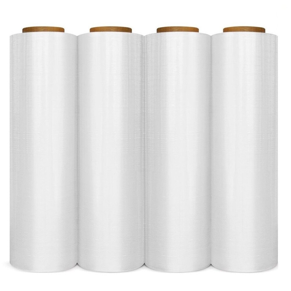 8 Rolls 18" x 1500' 80 Gauge Pallet Wrap Stretch Film Hand Shrink Wrap Clear NEW