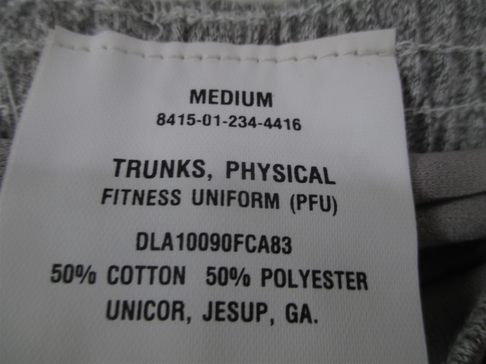 Medium PT Trunks Vintage Army Shorts 1990s Gray PFU Fitness 8415-01-234-4416