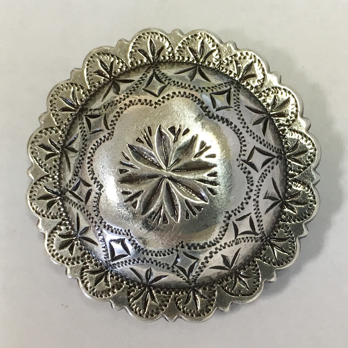 WESTERN SADDLE HEADSTALL HORSE TACK ANTIQUE ENGRAVED WINDROSE CONCHO SCREW BACK