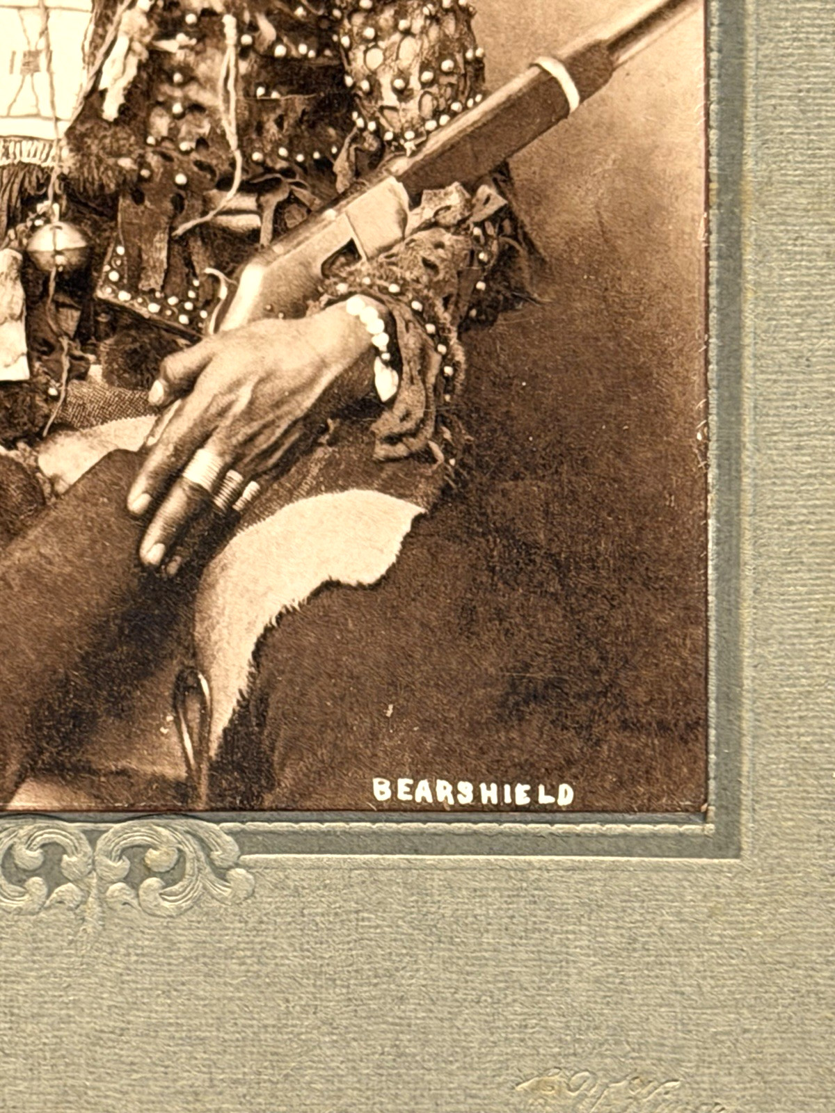 Antique Native American Indian Photograph of Bear Shield (A-Ara-Ton) Warrior