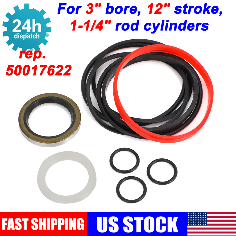 For BUSH HOG HYD CYL SEAL KIT PART 50017622 Fit 3 X 12 X 1 1/4 ram Wing Fold Cyl