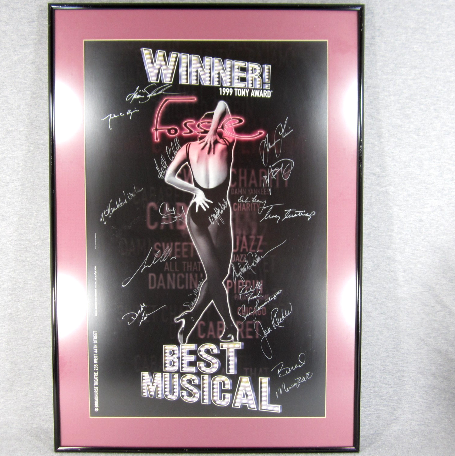 Fosse 1999 Tony Award Best Musical Cast-Signed Poster from Broadway Play