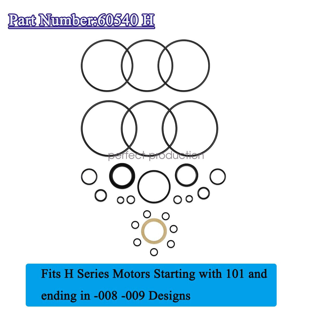 For Char-Lynn 60540 / Eaton 60540-000 101 Series Buna Seal Kit 008 009 Design