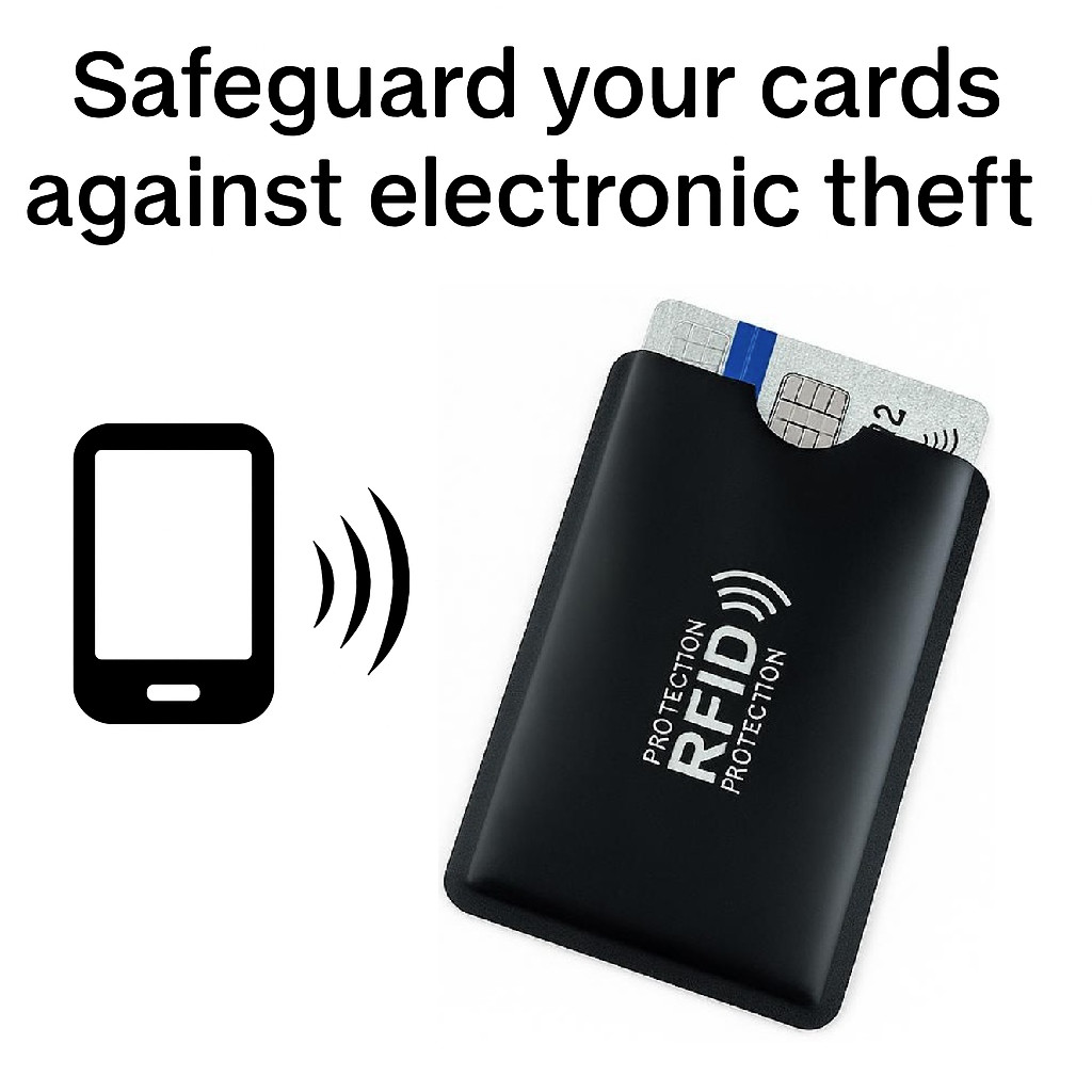 RFID Blocking Sleeve for Credit ID Card - Aluminum NFC Protector Holder (6 Pack)