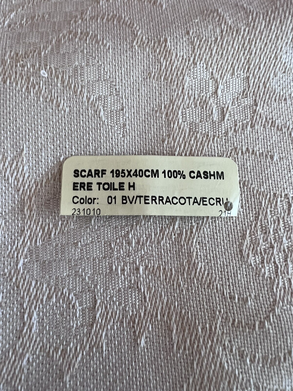 Hermès Chevron Artisanale stole Cashmere EXCELLENT Condition
