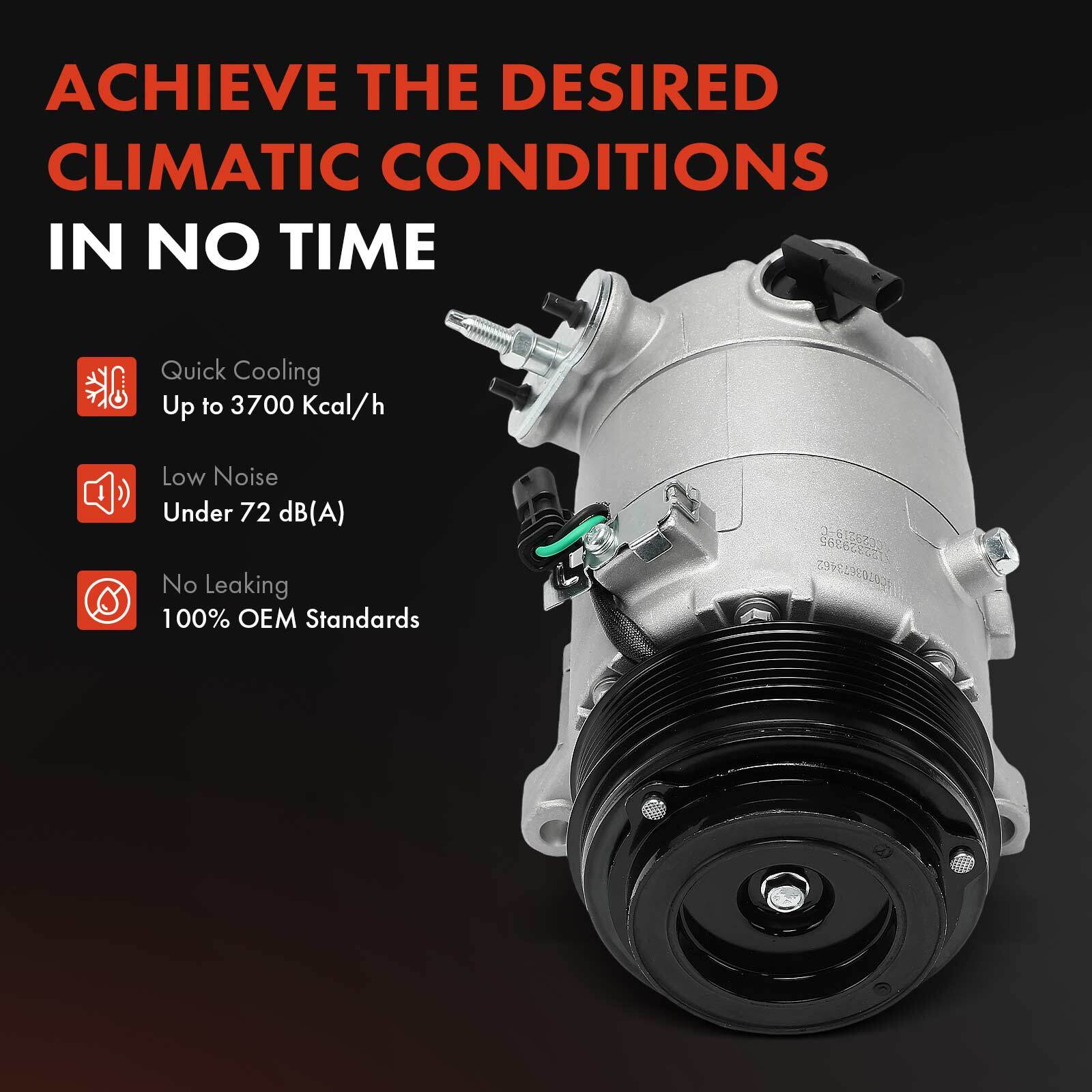 A/C Compressor With Clutch for Chevrolet Colorado GMC Canyon 2015-2016 V6 3.6L