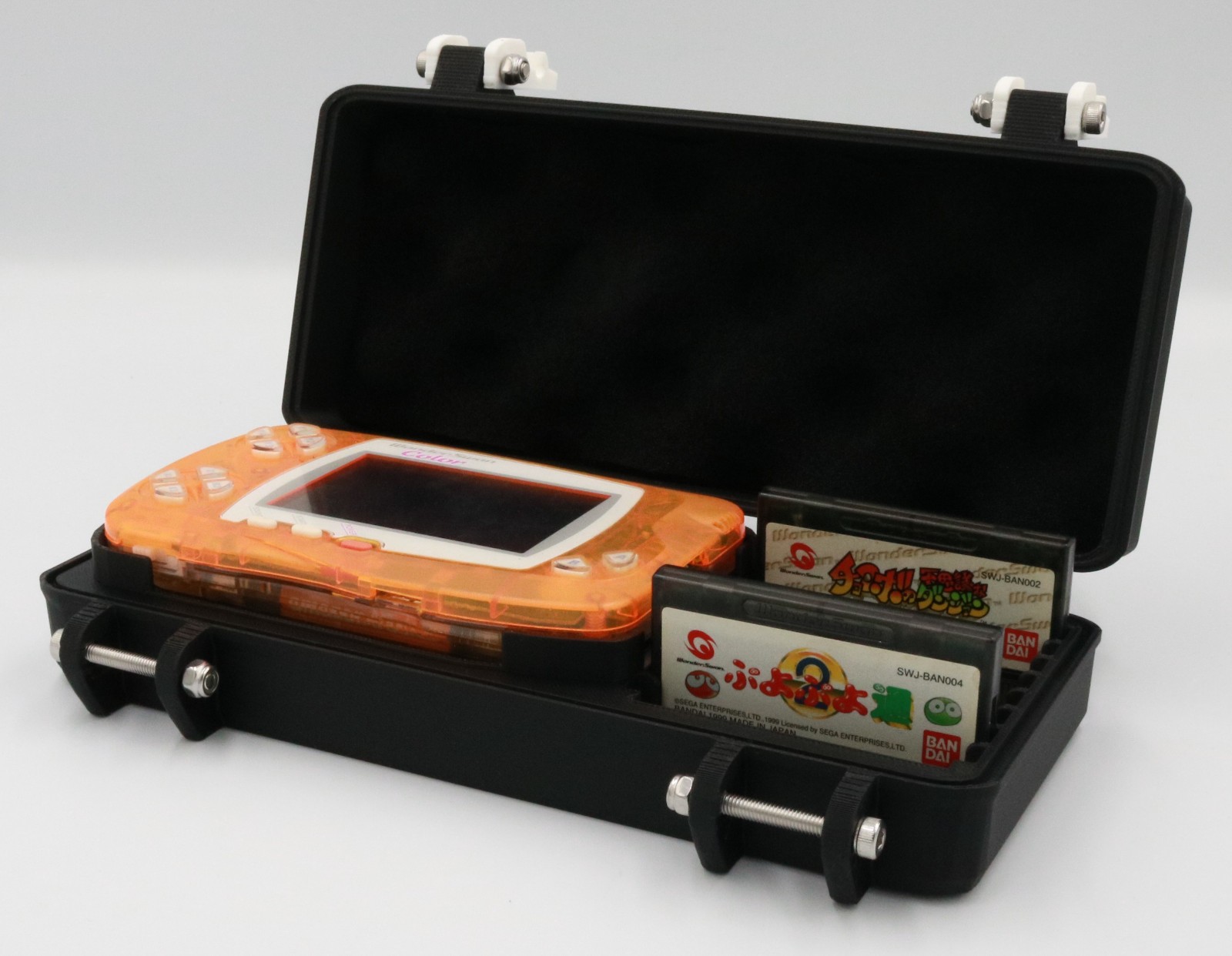 Wonderswan Color Compatible Protective Carrying Case - Holds 8 + 1 Games