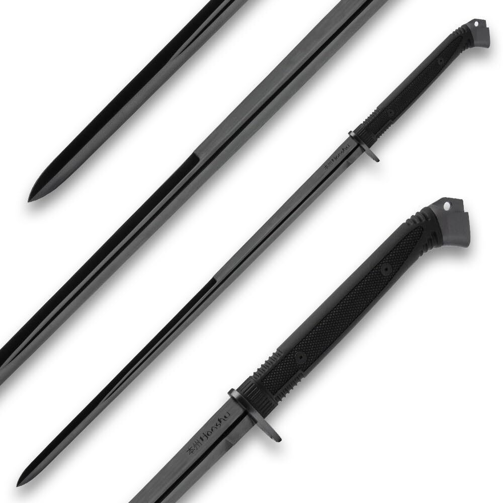 Honshu Boshin Midnight Forge Katana Double-Edged 1060 Carbon Steel