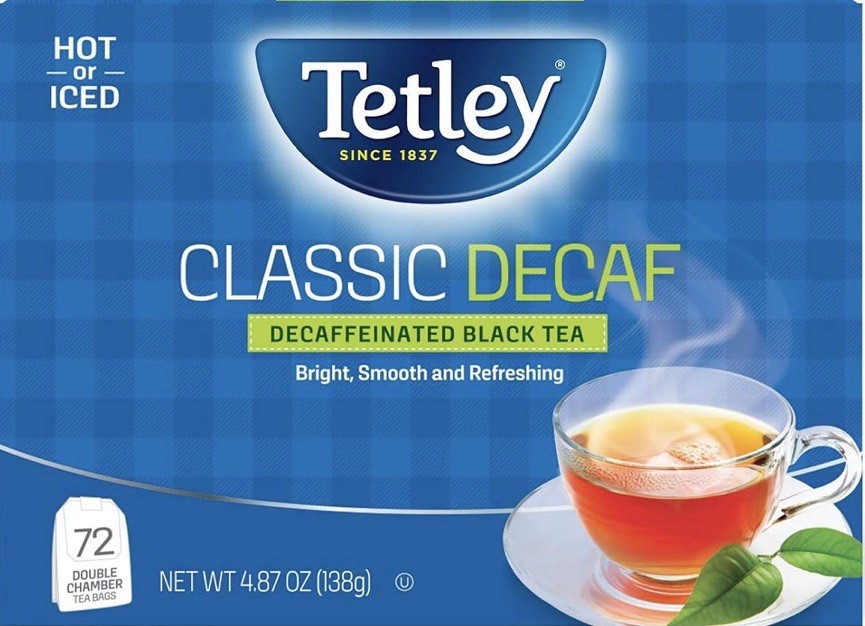 Tetley Classic Decaf Decaffeinated Black Tea 2 BOX Total 144 Bags HOT & COLD