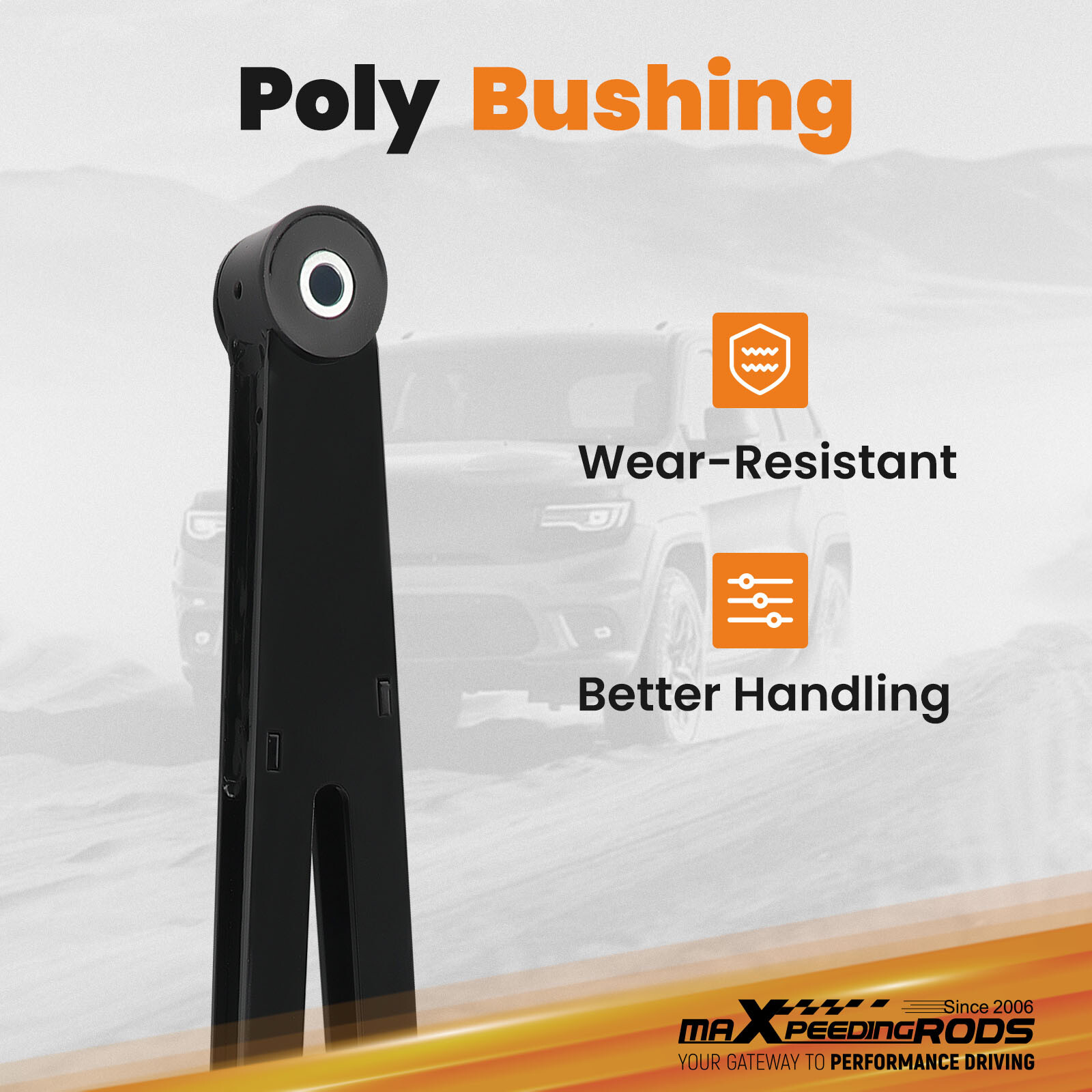 0-7.5" Lift Rear Traction Bar For 2007 2008-2018 Chevy Silverado Sierra 1500 4WD