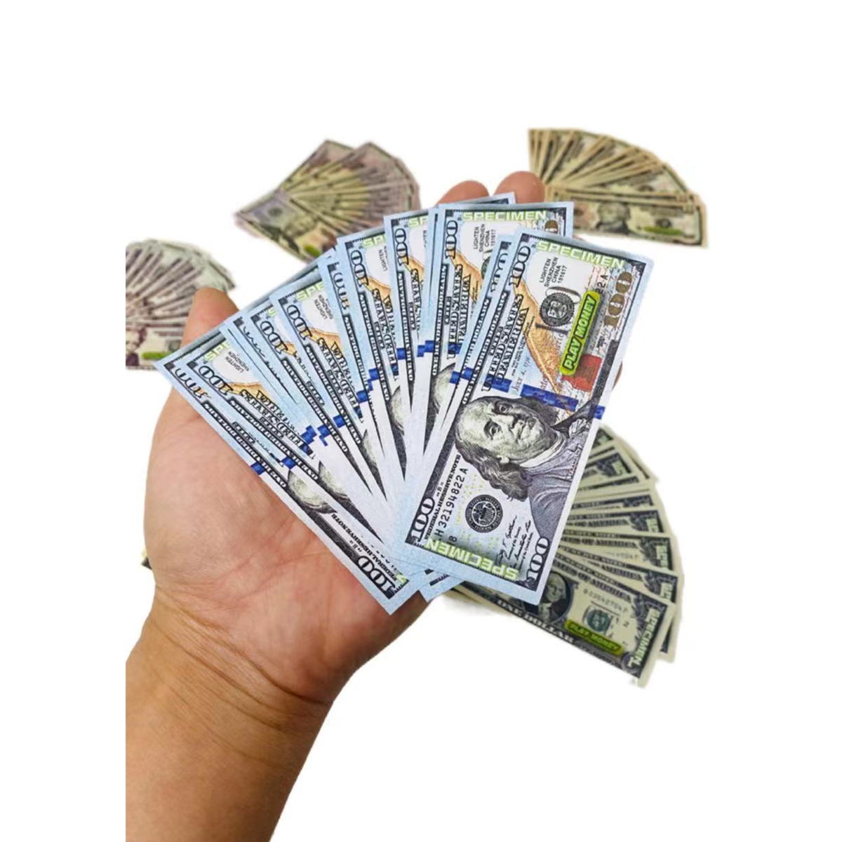 240 PC Educational Play Money Set, Print 1 Side - Bills of 1, 5, 10, 20, 50, 100