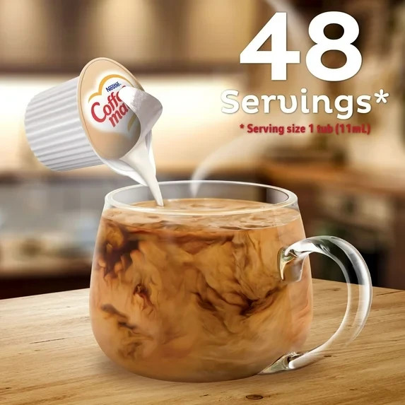 Nestle Coffee Mate, The Original Liquid Coffee Creamer Singles, 9 fl oz, 48 Coun