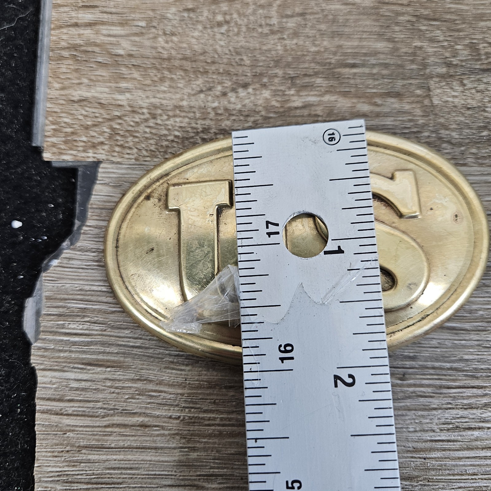 Vintage US Civil War Brass Lead Filled Back Arrow Hooks Belt Buckle Replica