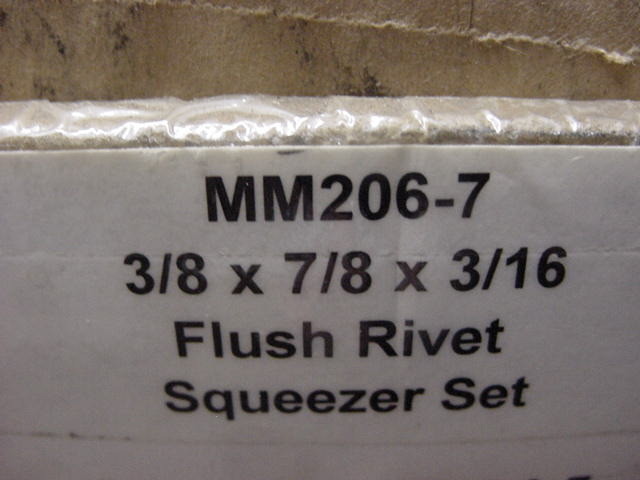 2x NEW Aircraft Tool Flush Rivet Squeezer MM206-7 ( 3/8 x 7/8 x 3/16 ) USA MADE