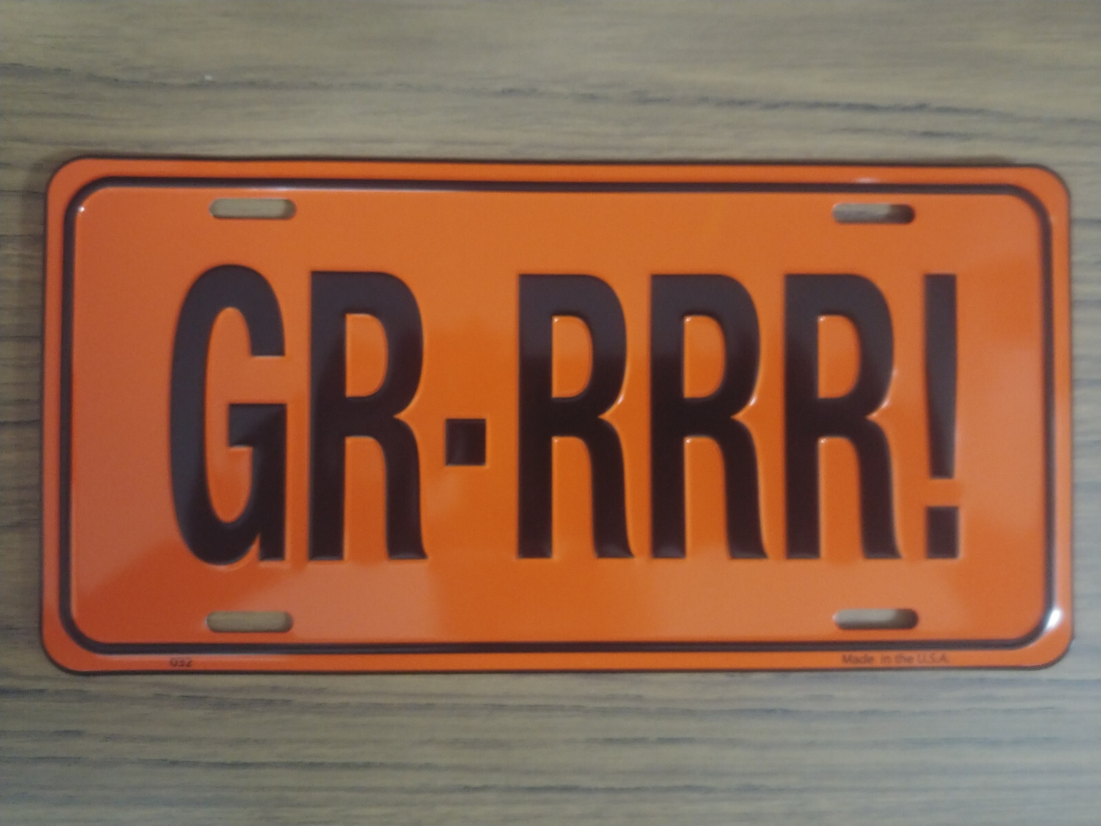 Vintage GR-RRR! License Plate GTO THE JUDGE Embossed Metal New Old Stock #2153