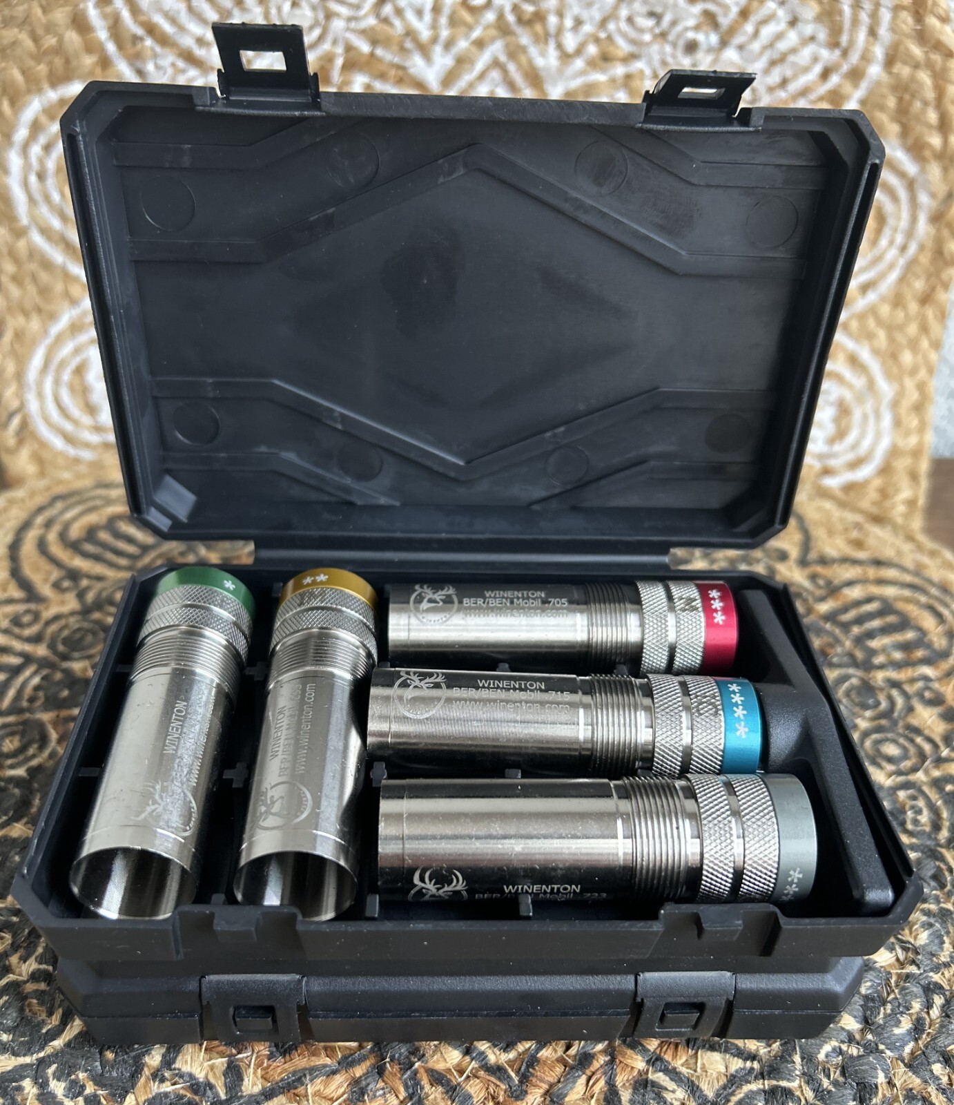 Beretta/Benelli Mobil Thread Extended Choke Tubes Set 12ga Silver 5x / Winenton