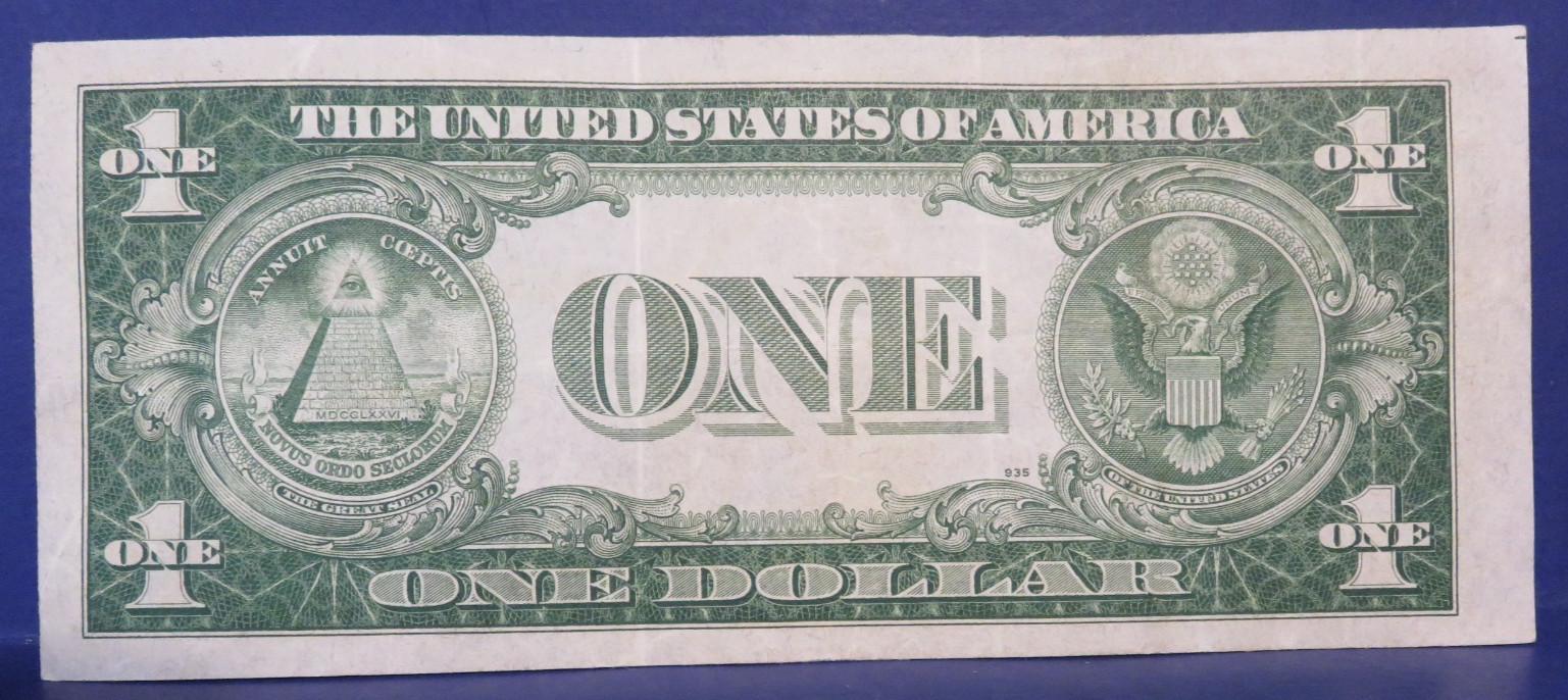 1935-A $1 US Silver Cert *Scarce P-A Block Non-Mule* Fr 1608 XF+ Nice Serial