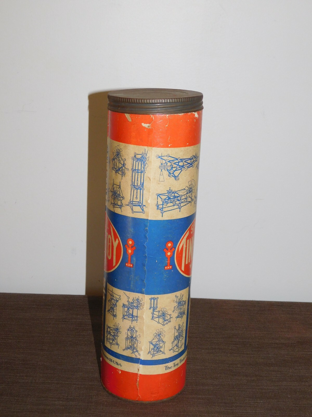 VINTAGE BUILDING TOY 12" HIGH SPECIAL TINKERTOY WINDLASS DRIVE