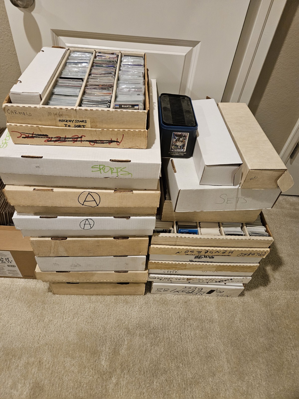 Used Sports Card 3000ct Box Lot, Pick Your Sport, Free Shipping