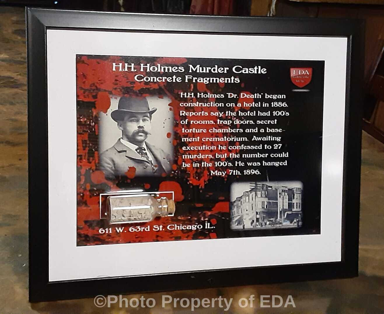 HH Holmes Murder Castle Concrete Fragments Haunted Object House Item Relic w/COA