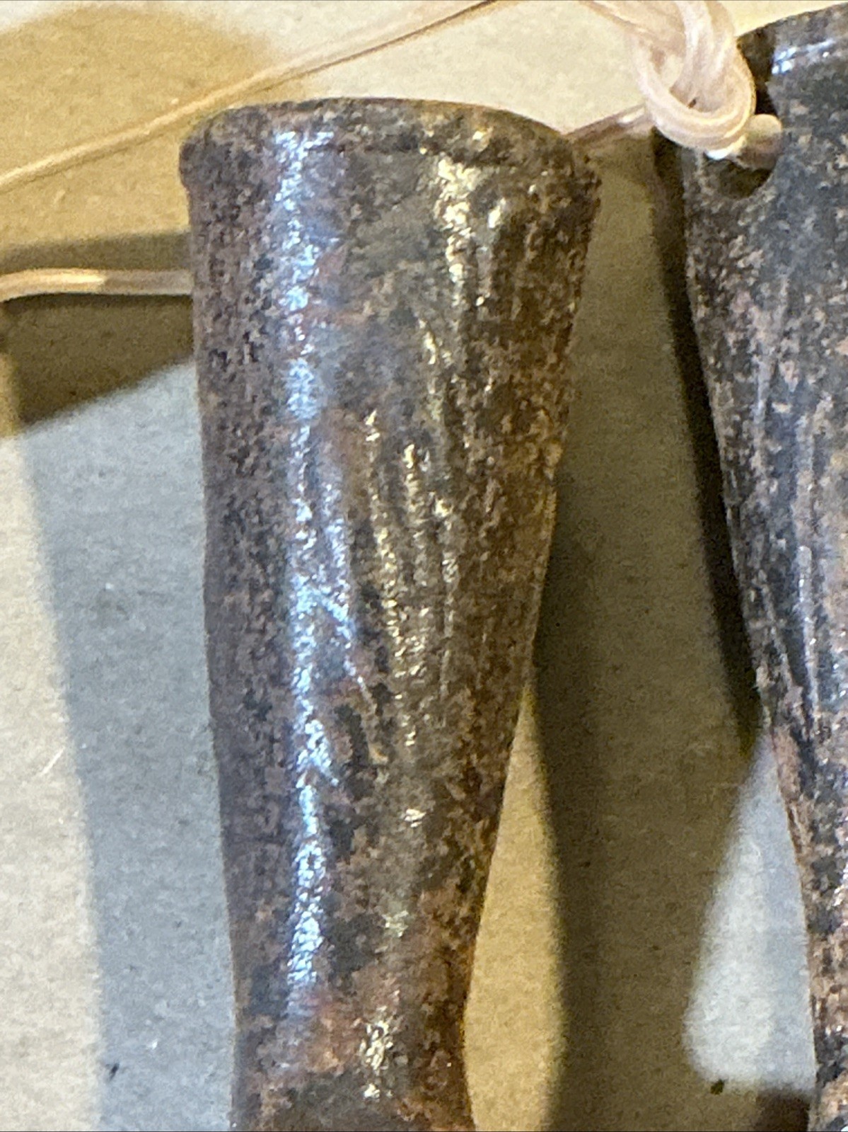 Set Of 4 Antique Cast Iron Glass Ball Table Feet Claw Feet As Is INV-AD60