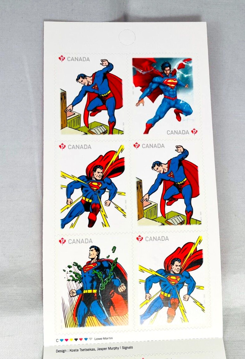 SUPERMAN 75TH ANNIVERSARY BOOKLET 10 STAMPS COLLECTORS EDITION IN FULL COLOR