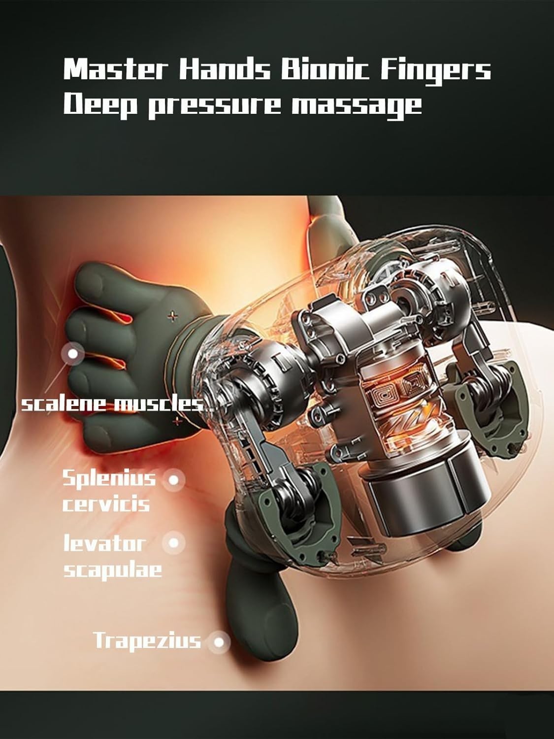 The Handiva Massager with Heat Neck Massagers, Deep Tissue 3D Kneading Shiatsu