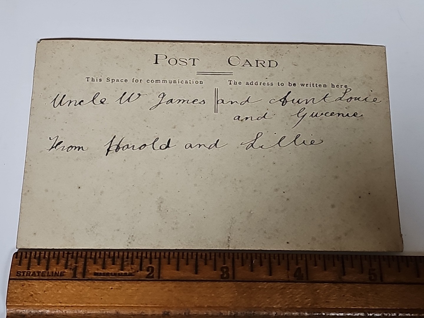 WW1 RPPC Photo UK British Red Cross Medic And Wife Named P14 Type Belt