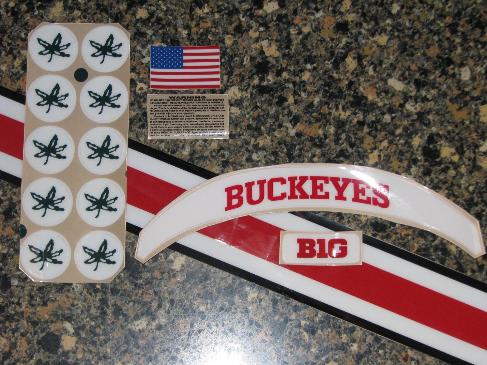 OHIO STATE OSU BUCKEYES Football Helmet Decals One (1) Set Full Size 3M 20MIL