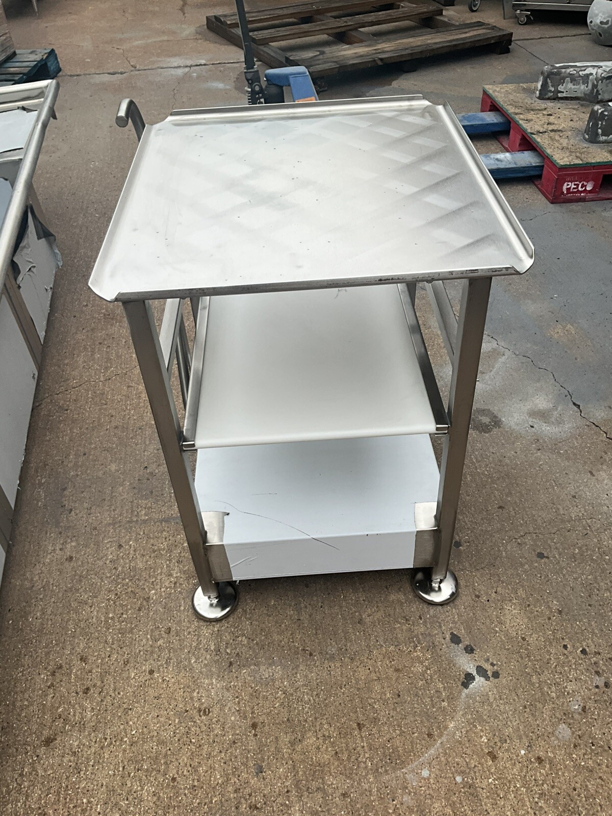 New M&E Deli buddy Face to Face Fresh slicer deli cart on casters