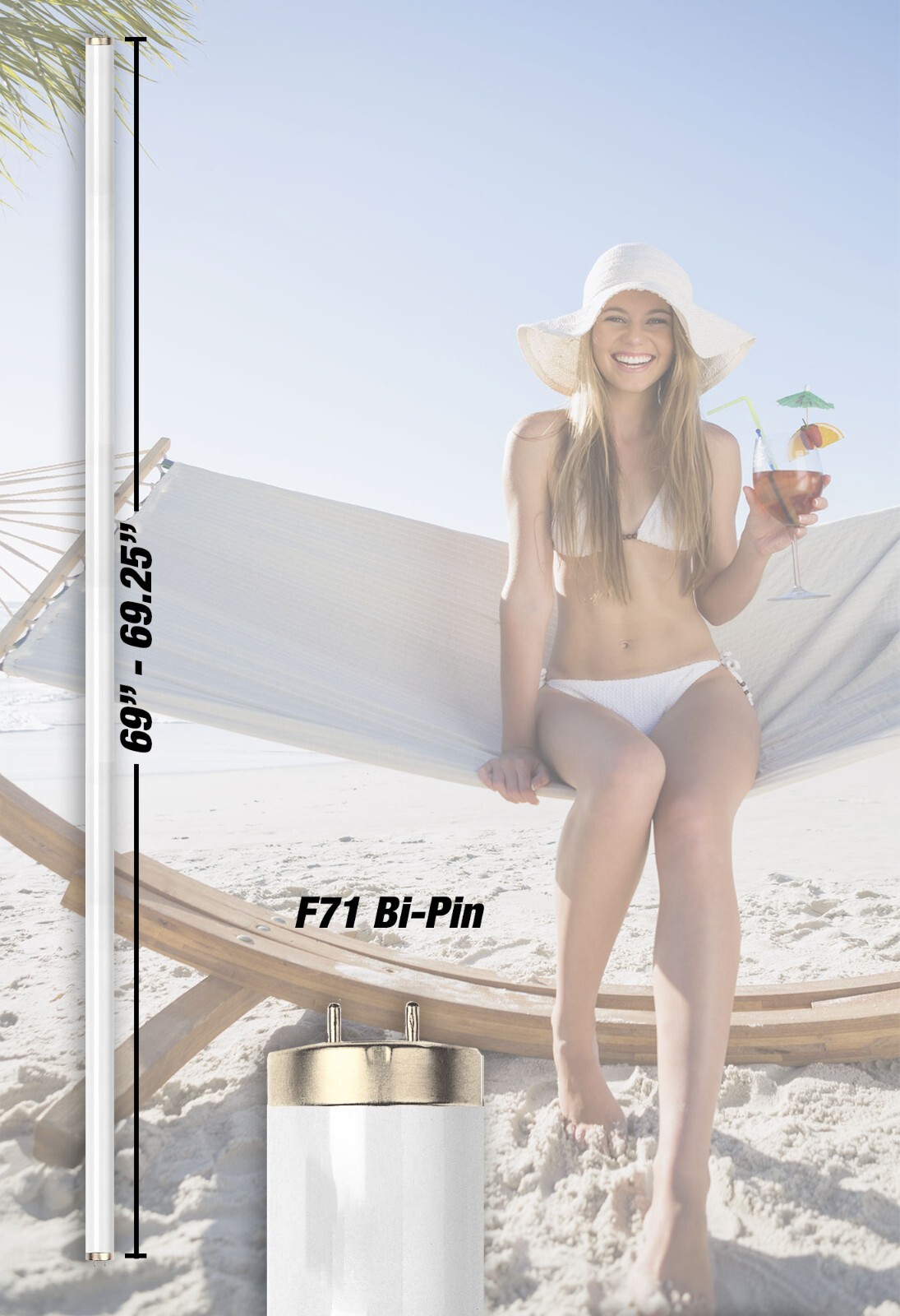 Wolff System Sun Fusion 2393 F71T12 100W CC Bipin Tanning Bulbs - Fast Color!