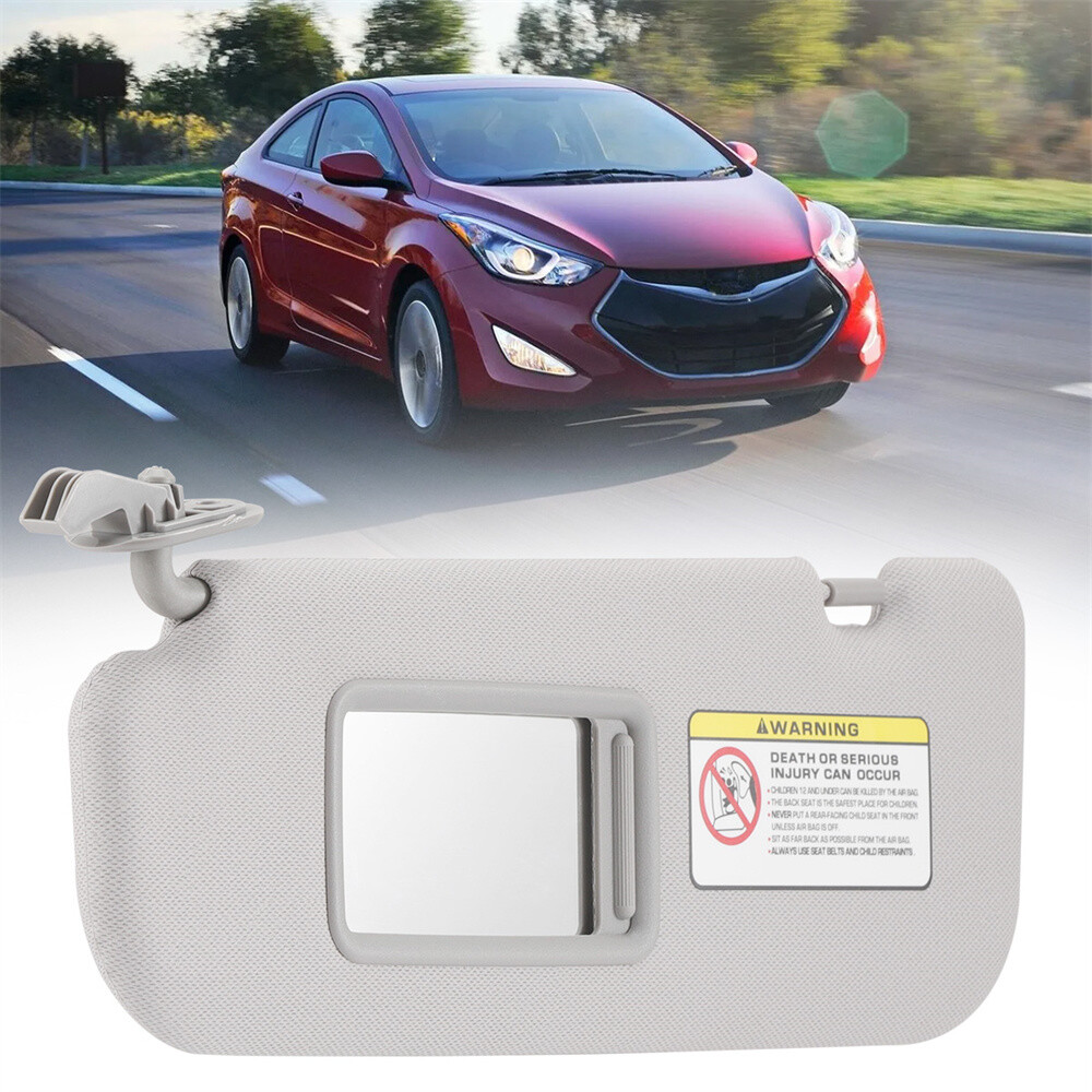 For 2011 2012-2015 Hyundai Elantra Gray Car Sun Visor Right + Left Side Pair US