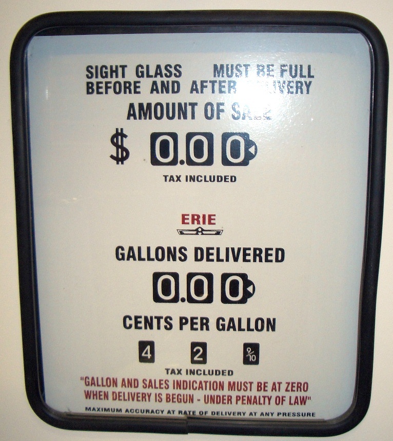 NEW REPLICA ESSO GAS PUMP - ANTIQUE OIL REPRODUCTION (WHITE & BLUE) FREE SHIP*