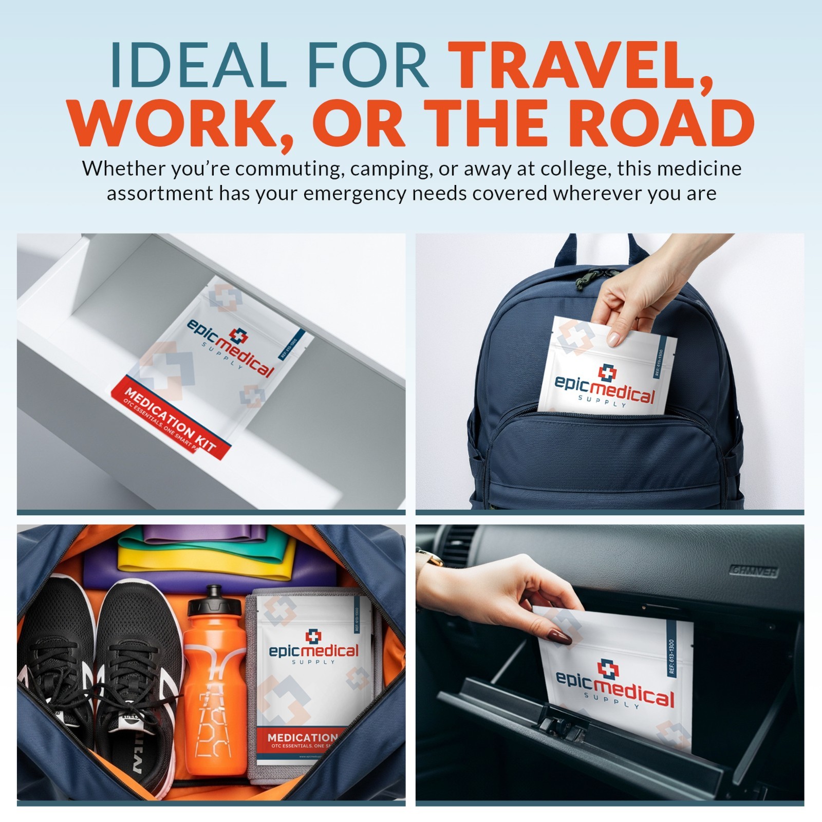 Epic Medical Supply First Aid Kit Medication Refill – 28-Count Unit Dose Packet