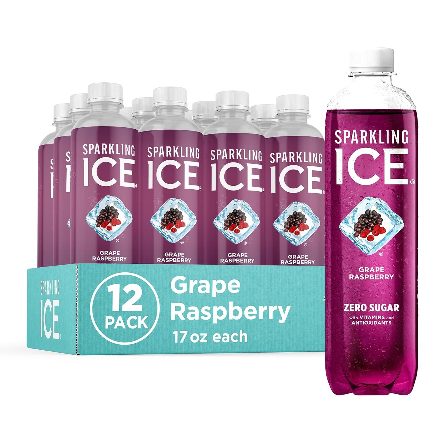 Sparkling Ice, Sparkling Water, Zero Sugar, 17 fl oz, 12 Pack, Select Flavor.