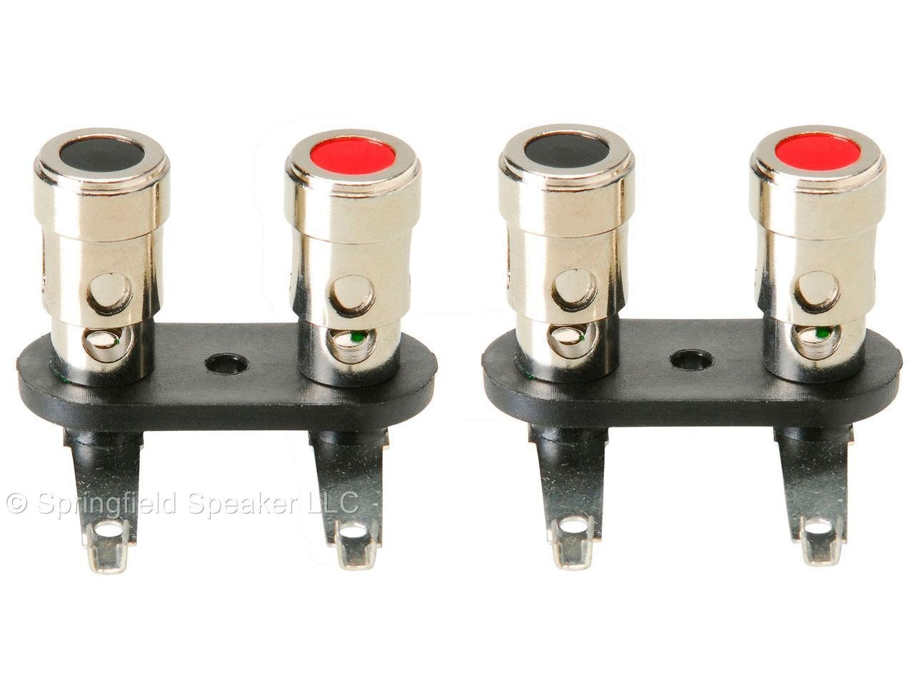 2 Pack of Spring Loaded Speaker Terminals - Nickel - binding posts -2Term1