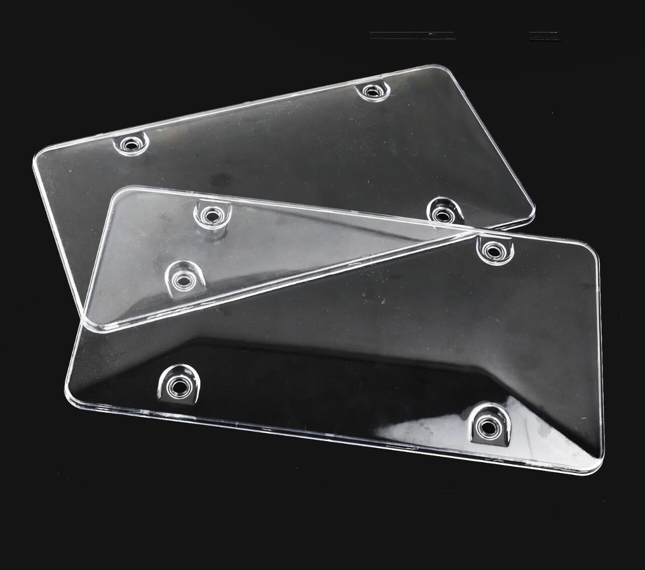 License Plates Shields 2 Pack Frame Covers Clear Bubble Protector For US Plate