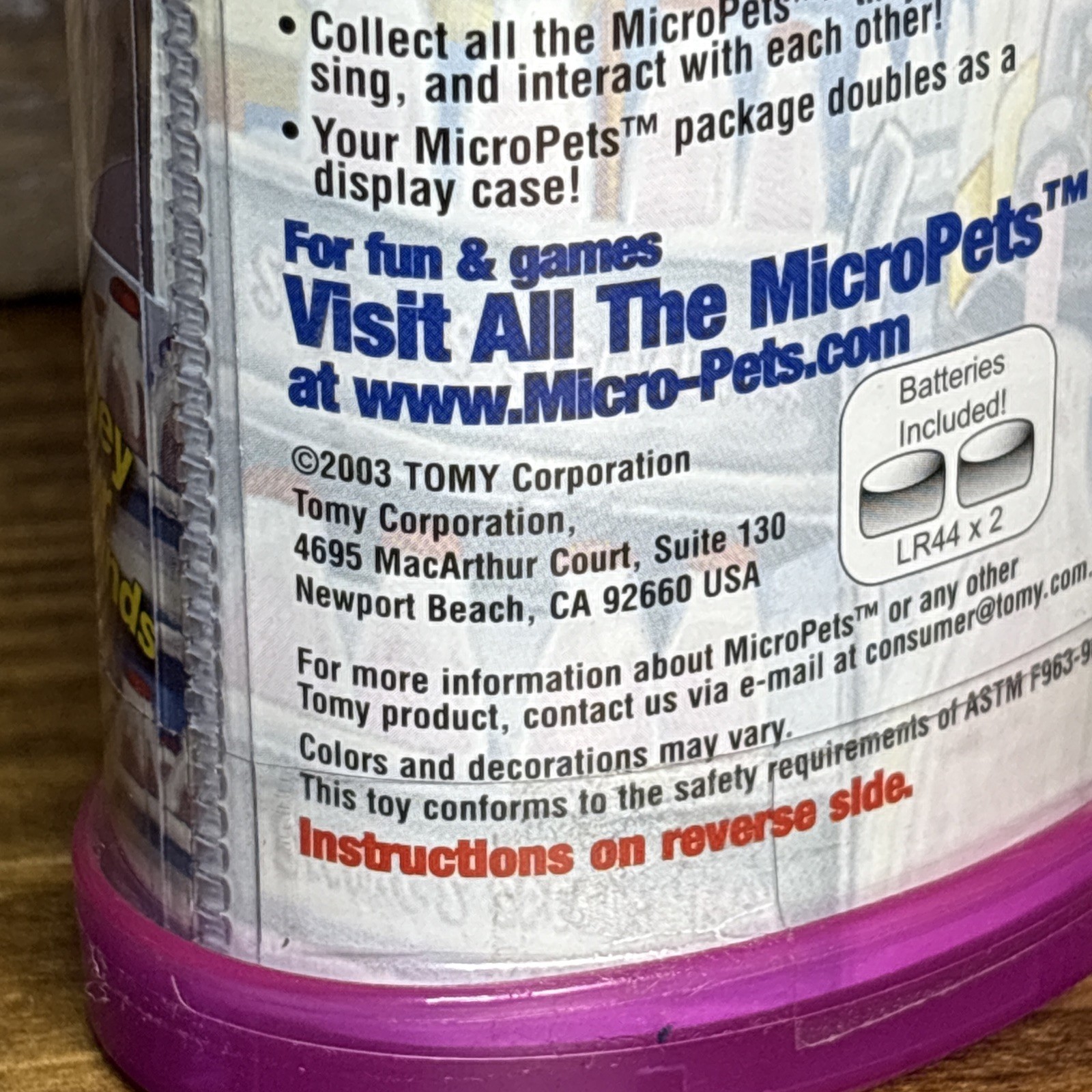 Rare TOMY MicroPets Black/White Cat Swirls Toy Interactive Pets Vintage Series 3