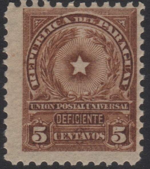 Paraguay Scott J5-J8, J12 Postage Due VF Mint Hinged Issued 1913.