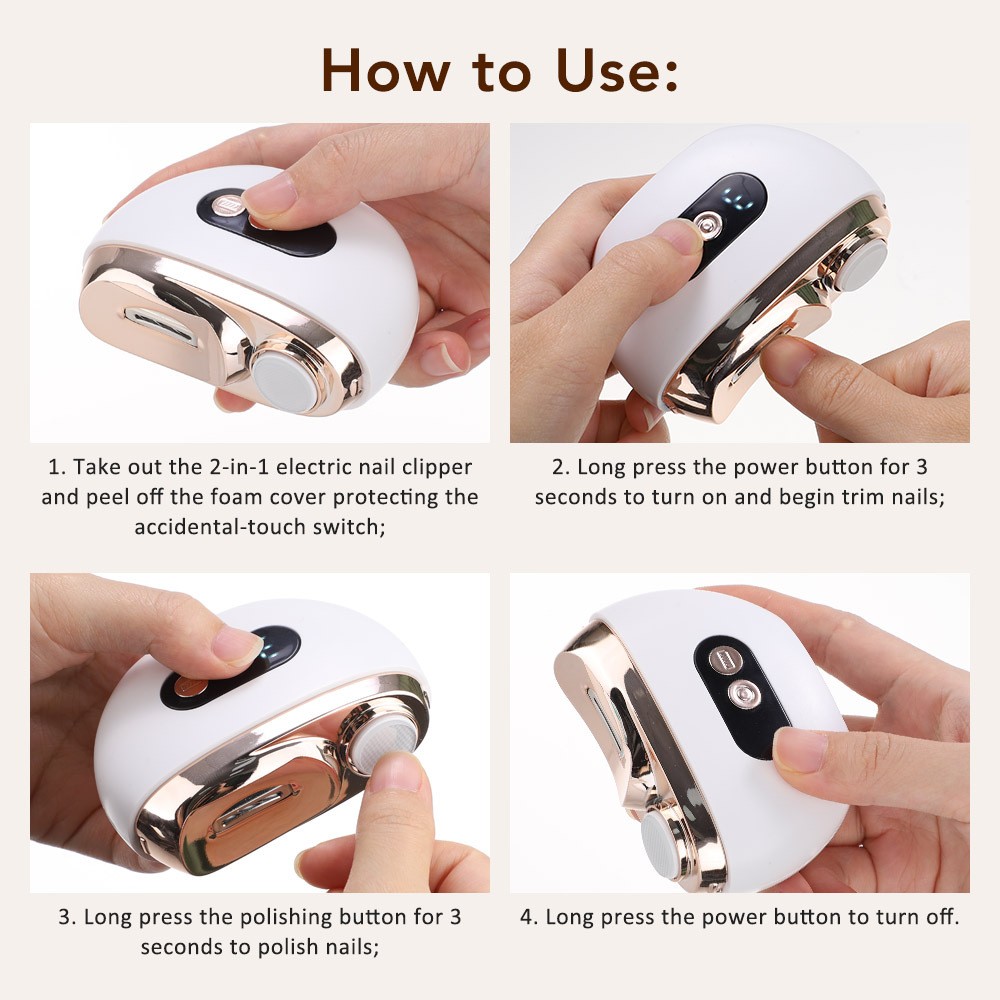 Electric Toe Nail Clippers For Thick Nails Nail Trimmer Cutter Usb Rechargeable