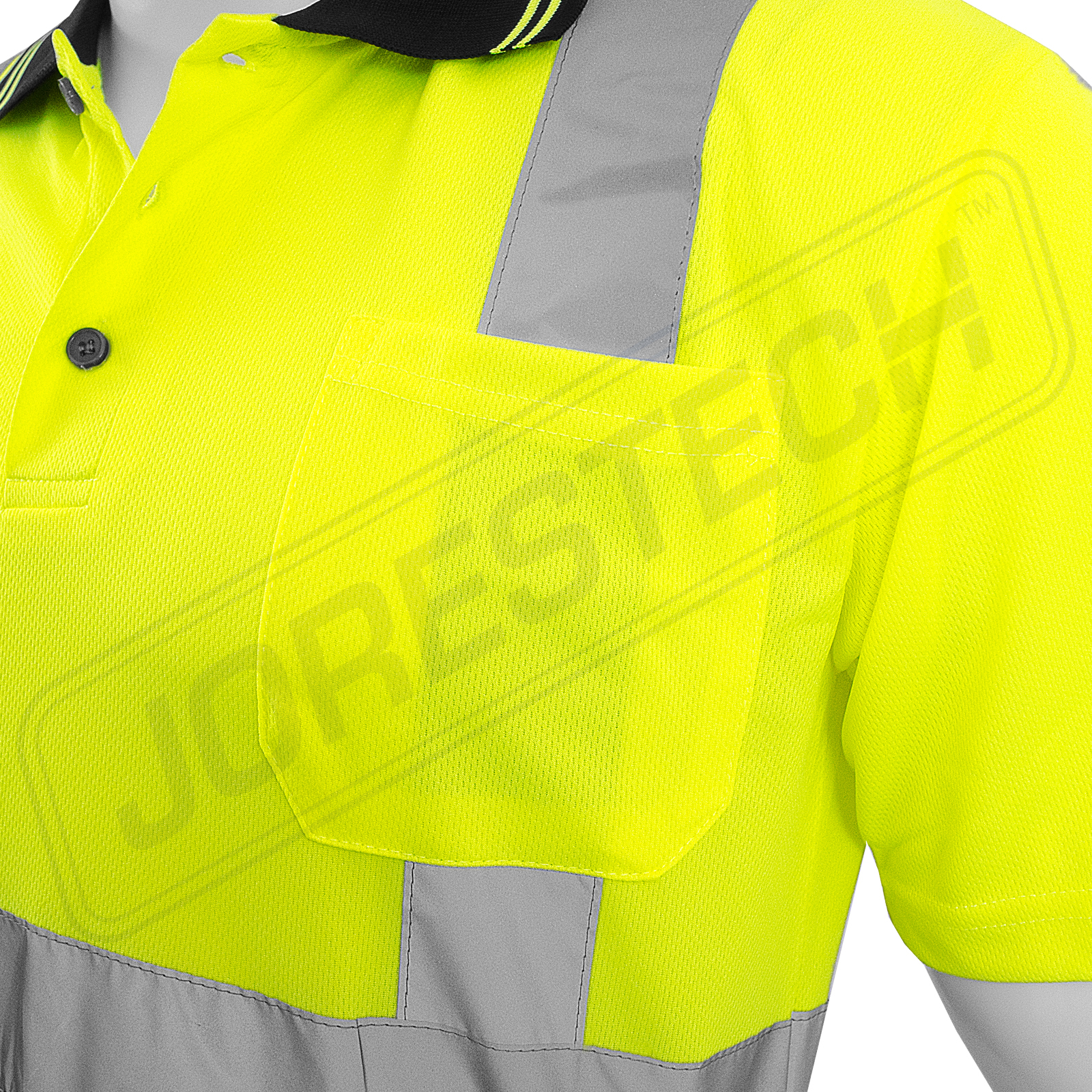 JORESTECH ANSI/ISEA Class 2 Safety Reflective Polo Shirts 5-Pack