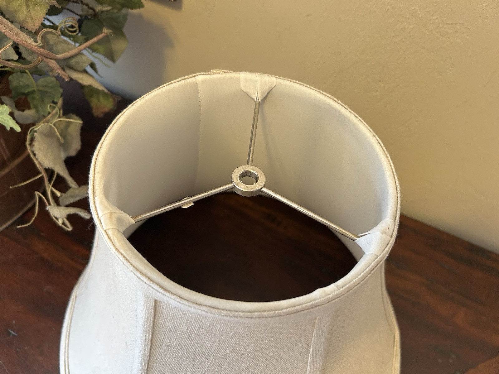 10" tall Linen Bell Shaped Lamp Shade~7" diam top~14" diam base~Sand beige