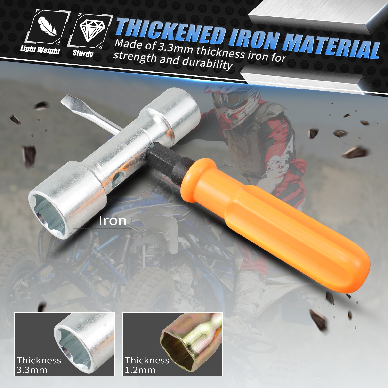 For Honda Sportrax TRX400EX TRX300EX 16/18MM Spark Plug Socket Tool 1999-2006