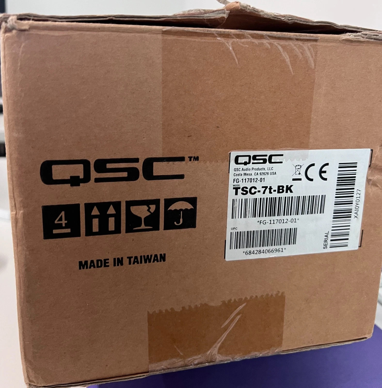 QSC TSC-7t-BK Tabletop Touch screen Dialer/Controller FG-117012-01 BLACK