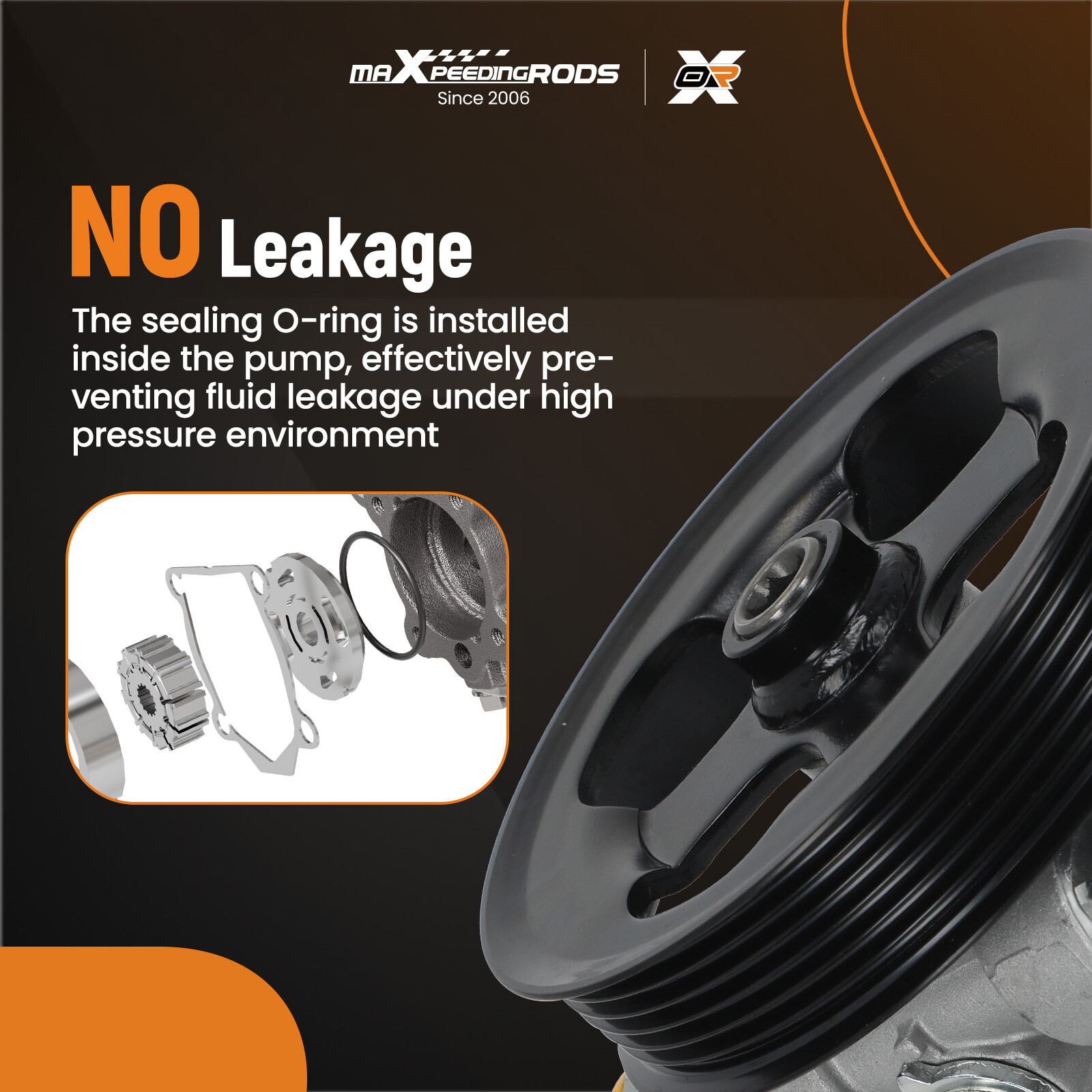 Power Steering Pump w/ Pulley For Chrysler 200 Dodge Avenger 2008-2014 20-2402