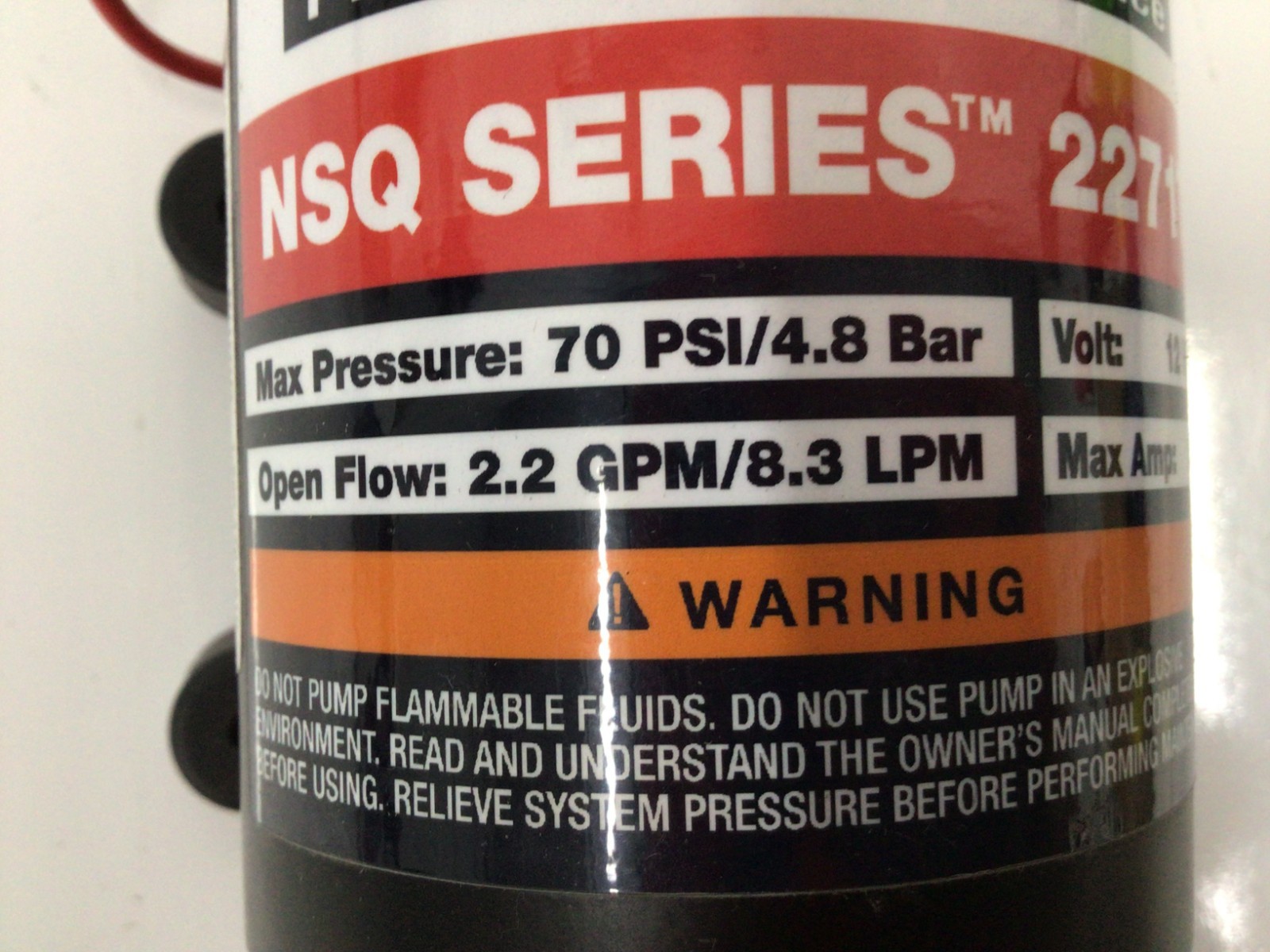 NorthStar NSQ Series 12V On-Demand Sprayer Diaphragm Pump, 2.2 GPM 2682271