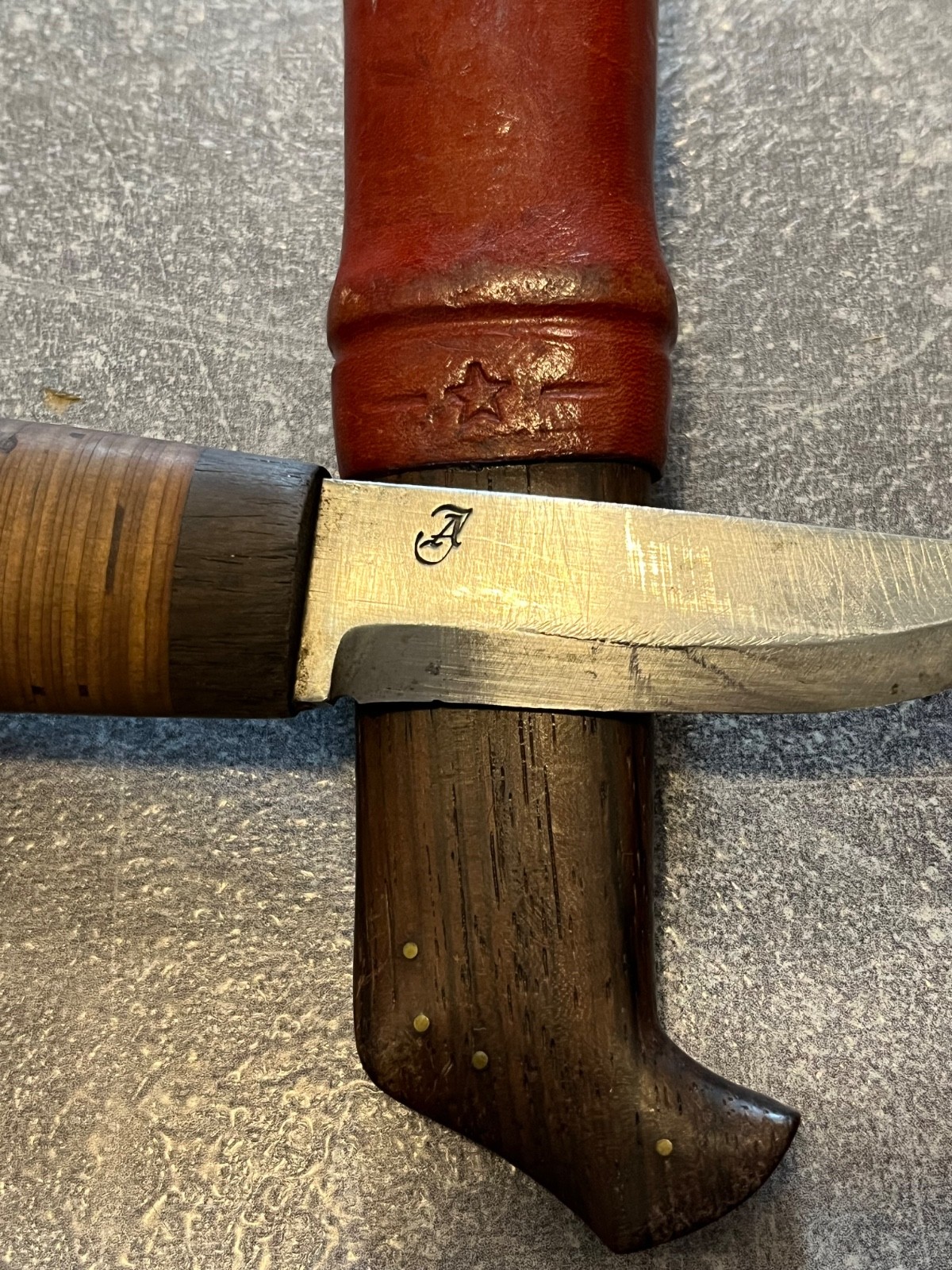 vintage swedish handmade knife puukko by JA hunting fishing camping