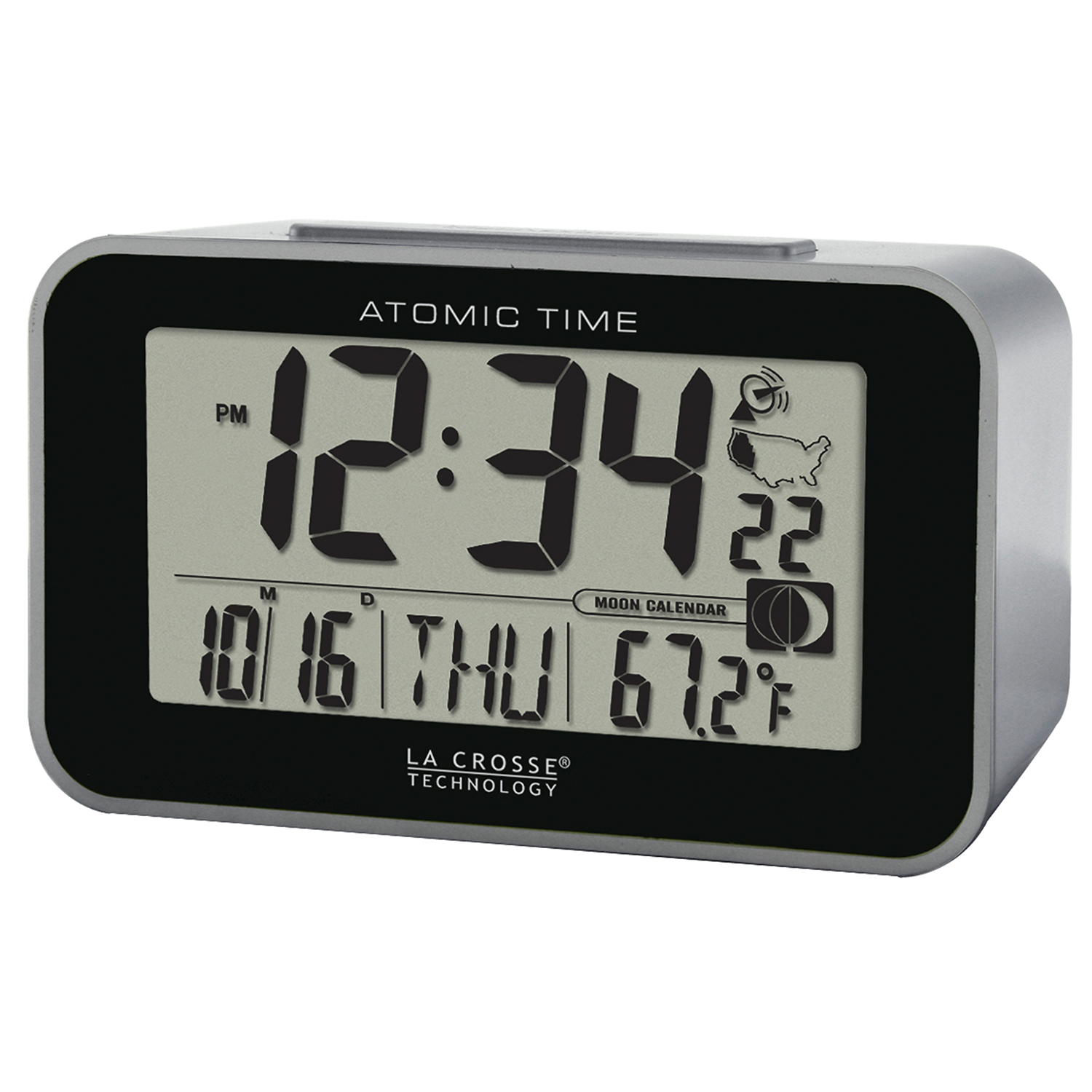 617-1270 La Crosse Technology Atomic Digital Alarm Clock with Backlight Open Box