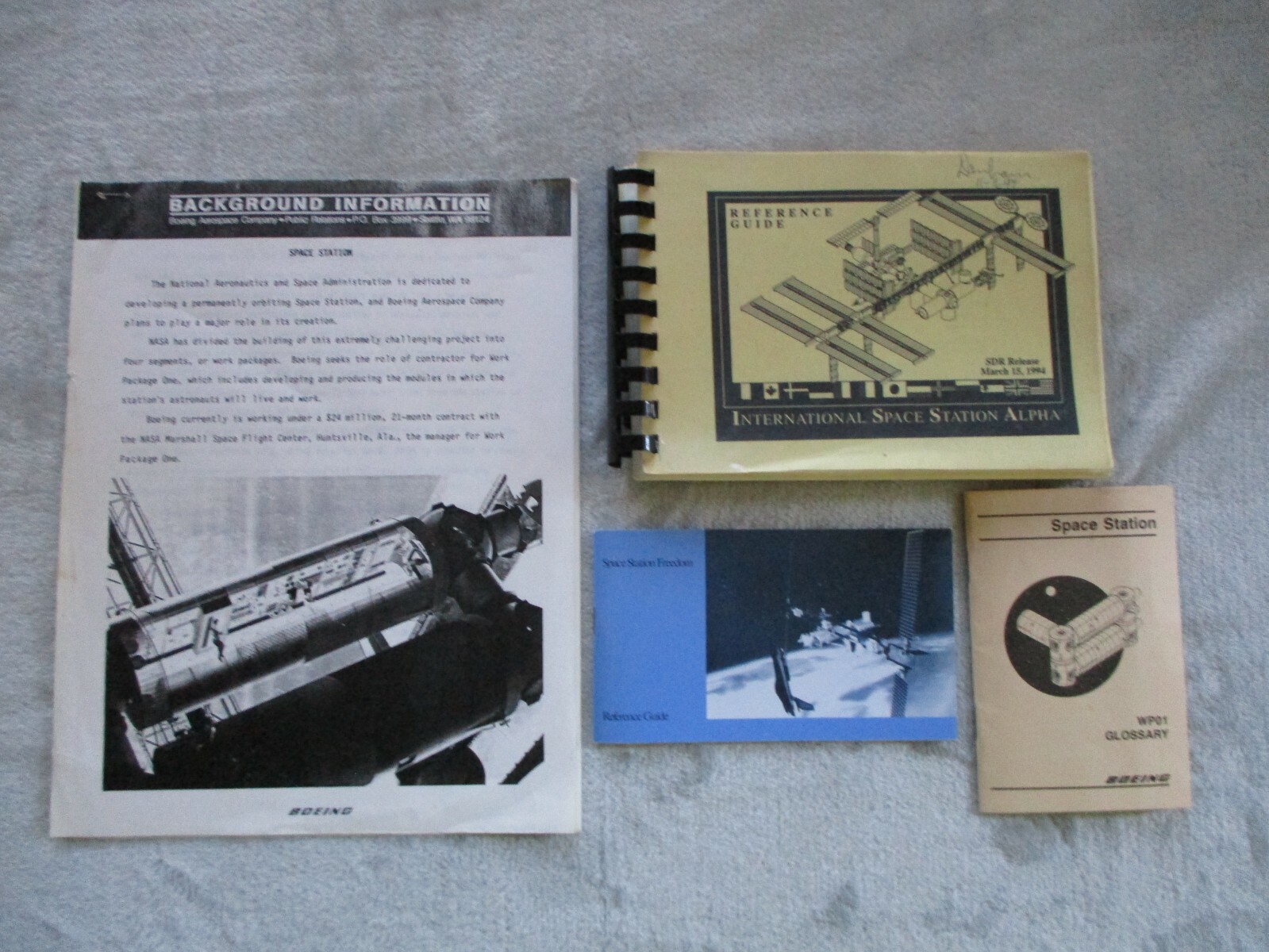 NASA BOEING SPACE STATION JSC PORTAL RING+BOOKLETS PHOTOS ORIGINAL PROJECT DATA